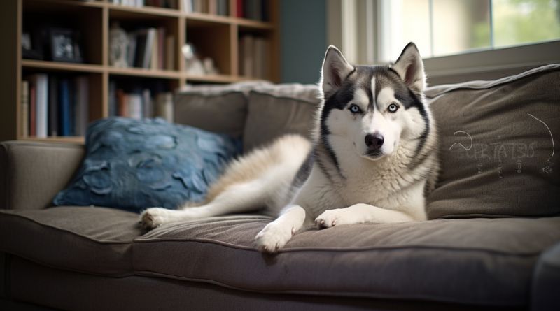 Sollte der Husky aufs Sofa oder die Couch?